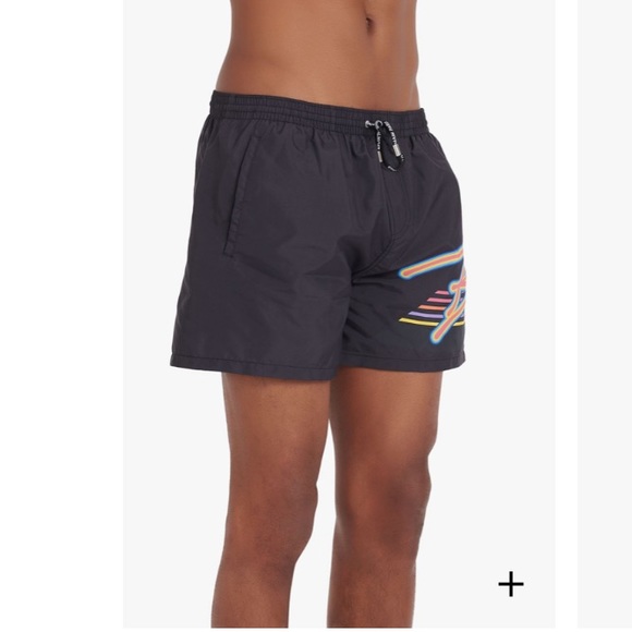 BALMAIN**Black Logo Men Swim Trunks**Med. $580 - Picture 6 of 10